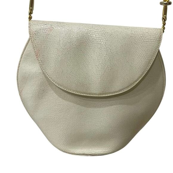 RODO ITALY IVORY LIZARD PURSE CROSSBODY 60’s 70’s VINTAGE GOLD TONE STRAP ICONIC - Picture 6 of 16